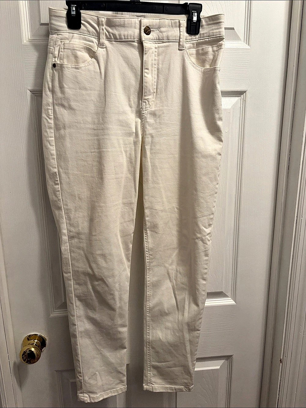 Draper James RSVP Straight Leg Pants in Cream Size 10 Like New